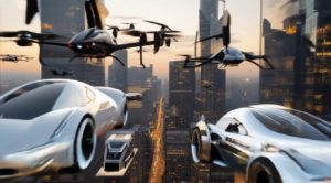 空飛ぶ車とドローン
