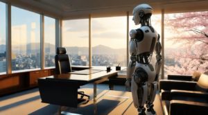 社長室にいるロボット